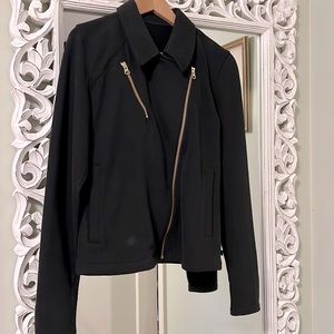Lululemon black Lab Shadow sweatshirt blazer with Gold zipper *rare*